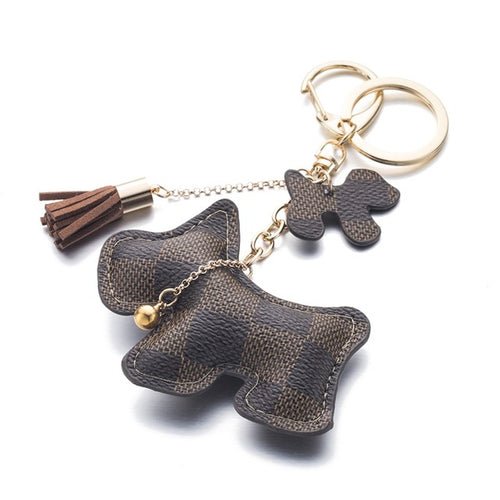 IPARAM fashion cute purse pu dog keychain can be used for car key accessories bag accessories